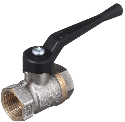 Кран шаровой БАЗ 11б27п1 (НИКЕЛЬ) Ду 15 м/м рыч  А30