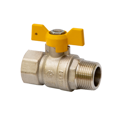 Кран шаровый газовый полнопроходной ду 15  вн-нар, баб, PN 25 MVI BV.814.04