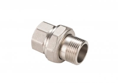 Американка латунь прям.никель.  1/2" (ду 15)  вн/нар