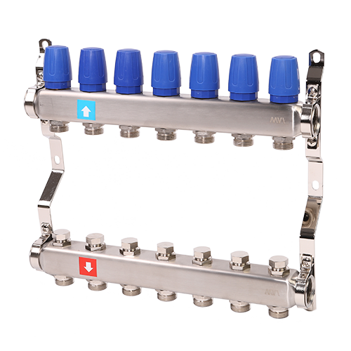 Коллектор 1" х 3/4"ЕК на 7 выходов MVI MS.407.06