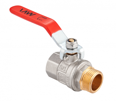 Кран шаровый полнопроходной ду 15  вн-нар, рычаг,PN 40  MVI BV.512.04