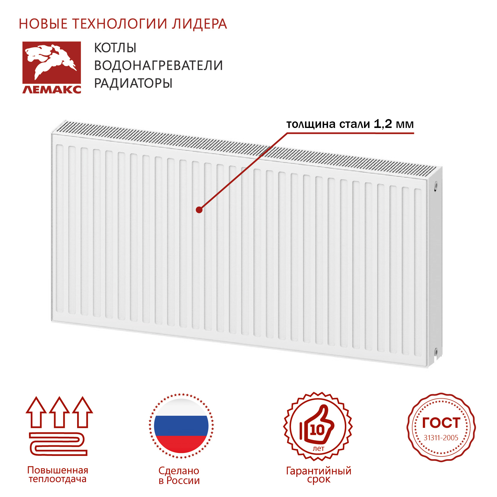 LEMAX Панельный радиатор Premium C 20х500х900 (1309 Вт )
